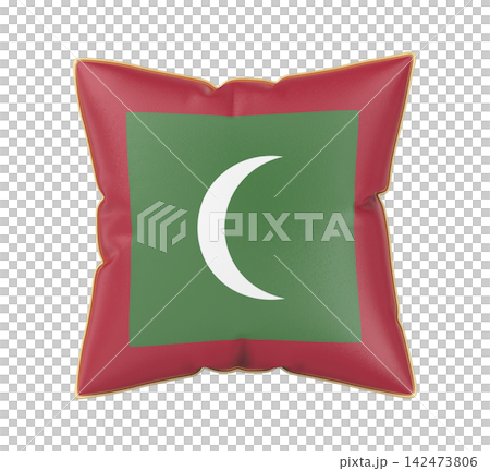 Pillow with the flag of the Maldives Pillow with the flag of the Maldives 142473806