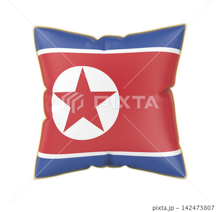 Pillow with the flag of North Korea 142473807