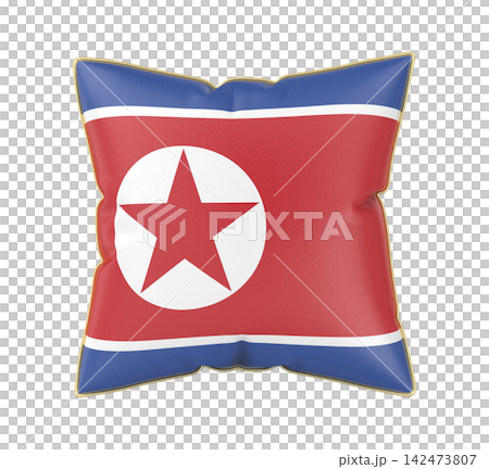Pillow with the flag of North Korea Pillow with the flag of North Korea 142473807