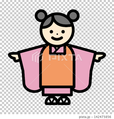 七五山女孩插畫 七五山女孩插畫 142473856