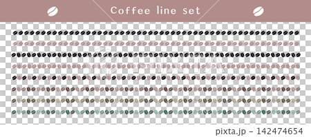 Coffee bean line set Coffee bean line set 142474654