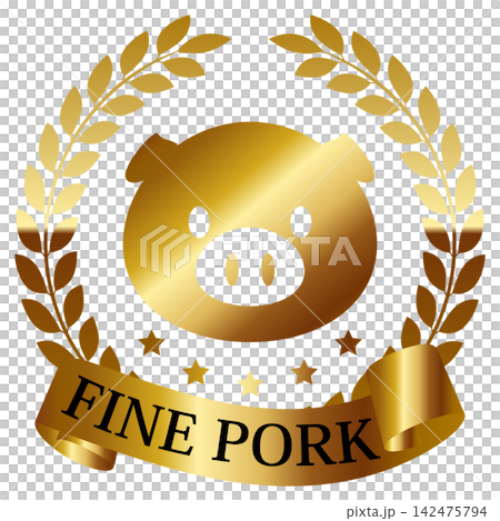 豬肉的奢華金標。 豬肉的奢華金標。 142475794