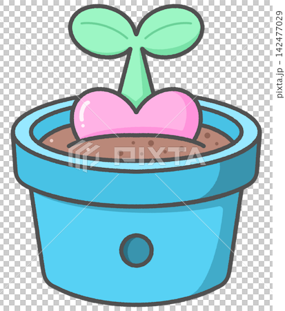 Love Sprout Growing in a Pot Love Sprout Growing in a Pot 142477029