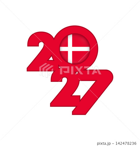 2027 banner with Denmark flag inside. 2027 banner with Denmark flag inside. 142478236