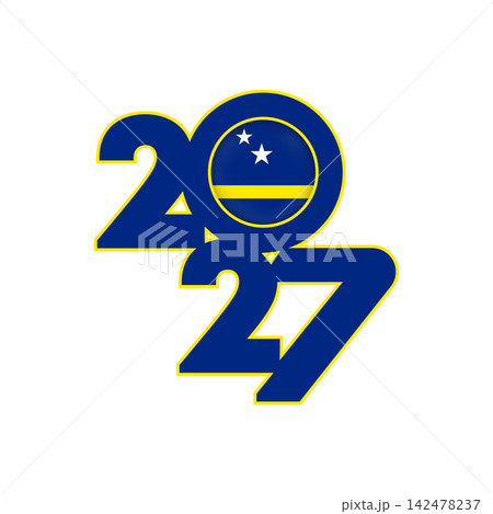 2027 banner with Curacao flag inside. 142478237