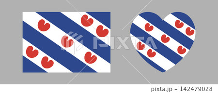Province of Netherlands Friesland flag rectangular, heart button, badge. Set of Friesland flag heart, rectangle icon, sticker. National symbol, flag of region Friesland banner, background. Province of Netherlands Friesland flag rectangular, heart button, badge. Set of Friesland flag heart, rectangle icon, sticker. National symbol, flag of region Friesland banner, background. 142479028