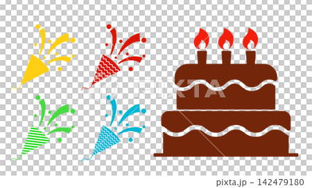 誕生日パーティーのイラスト素材セット 142479180