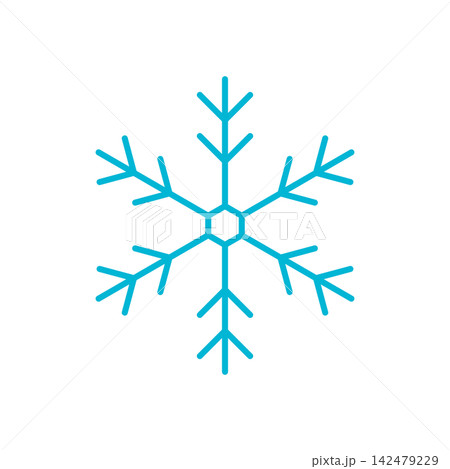 シンプルな雪の結晶のイラスト素材 シンプルな雪の結晶のイラスト素材 142479229