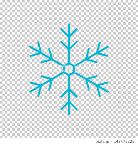 シンプルな雪の結晶のイラスト素材 シンプルな雪の結晶のイラスト素材 142479229