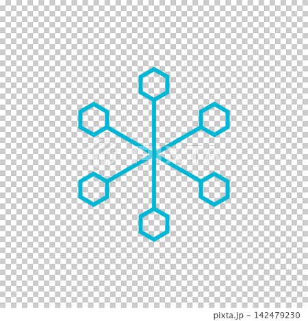 シンプルな雪の結晶のイラスト素材 シンプルな雪の結晶のイラスト素材 142479230