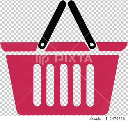 dark pink shopping basket icon 142479836