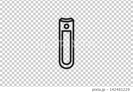 Simple line art icon of a nail clipper Simple line art icon of a nail clipper 142481229