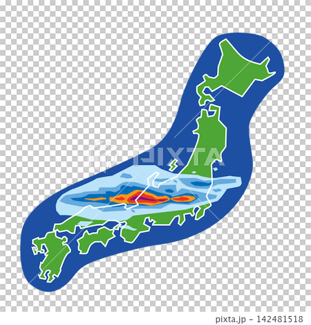 日本列島と線状降水帯 日本列島と線状降水帯 142481518