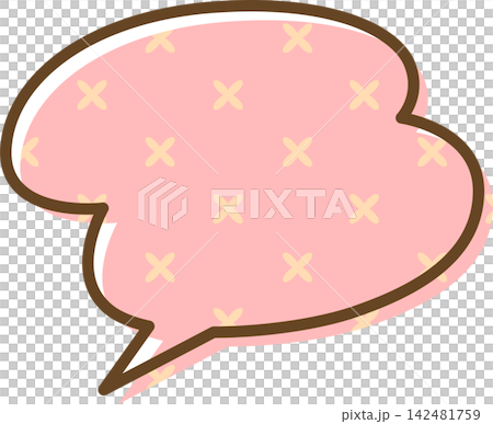 帶有圖案的單一對話氣泡圖標 帶有圖案的單一對話氣泡圖標 142481759