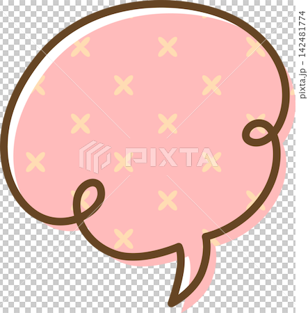 帶有圖案的單一對話氣泡圖標 帶有圖案的單一對話氣泡圖標 142481774