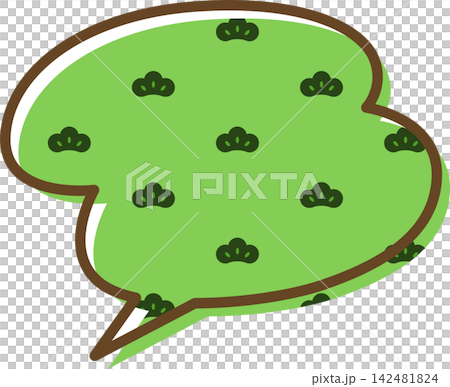 帶有圖案的單一對話氣泡圖標 帶有圖案的單一對話氣泡圖標 142481824