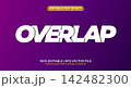 Overlapping text effect. Overlap editable text style effect. Editable text effect. Vector illustration 142482300
