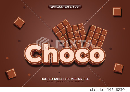 Chocolate editable text effect. Chocolate text style theme. Brown chocolate text effect Chocolate editable text effect. Chocolate text style theme. Brown chocolate text effect 142482304