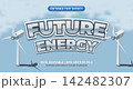 Future energy text effect. Future editable text style effect. Editable text effect. Vector illustration 142482307