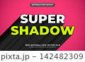 Long shadow text effect. Shadow editable text style effect. Retro long shadow text effect 142482309