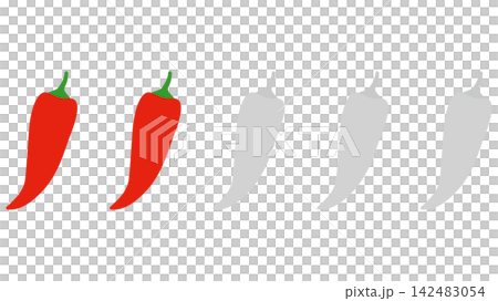 Illustration of spiciness level 2 Illustration of spiciness level 2 142483054