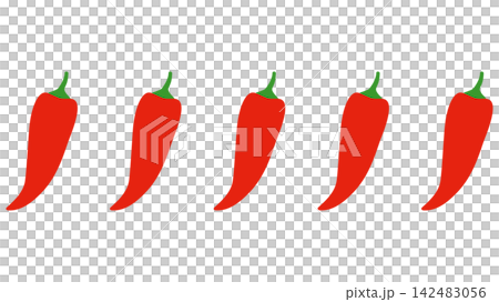 Illustration of spiciness level 5 Illustration of spiciness level 5 142483056