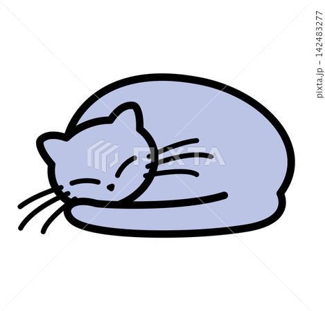 眠る猫のイラスト 142483277