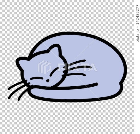 眠る猫のイラスト 142483277