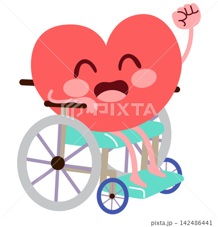 Heart On Wheel Chair Social inclusion Of People With Physical Disability Concept Heart On Wheel Chair Social inclusion Of People With Physical Disability Concept 142486441