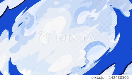丸いエフェクトと大きい炎の背景イラスト_16:9 丸いエフェクトと大きい炎の背景イラスト_16:9 142488506