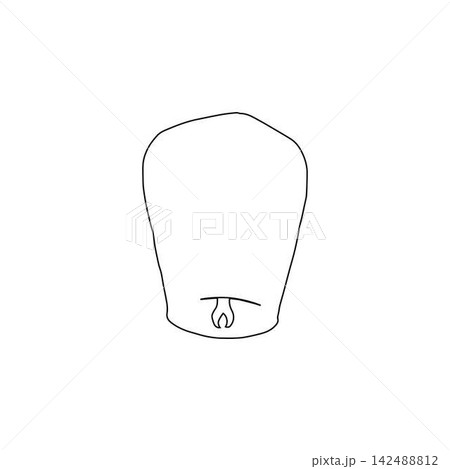 sky lantern outline isolated on white background festival light decoration sky lantern outline isolated on white background festival light decoration 142488812