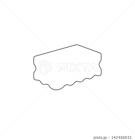 sponge icon outlin simple cleaning tool for washing dishes surfaces and household chores isolated illustration sponge icon outlin simple cleaning tool for washing dishes surfaces and household chores isolated illustration 142488832