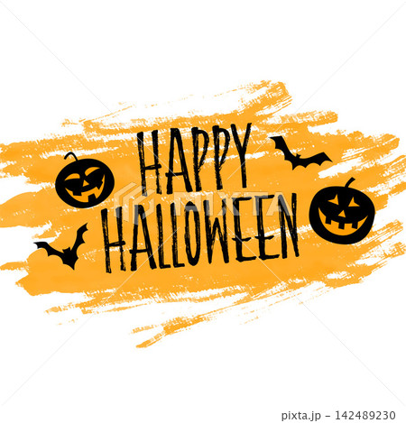 happy halloween yellow watercolor abstract background design happy halloween yellow watercolor abstract background design 142489230