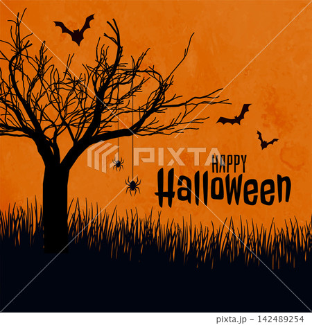 happy halloween scary background scene festival design 142489254