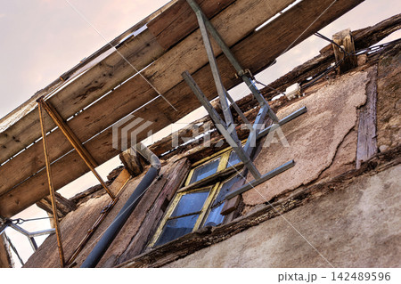 Exterior renovation of an old house in a French village 142489596