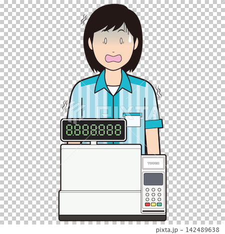登記和女性便利店店員⑤ 登記和女性便利店店員⑤ 142489638