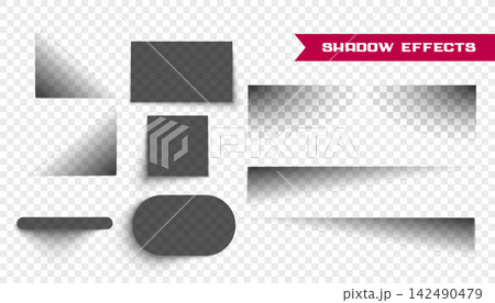 set of realistic shadows on transparent background set of realistic shadows on transparent background 142490479