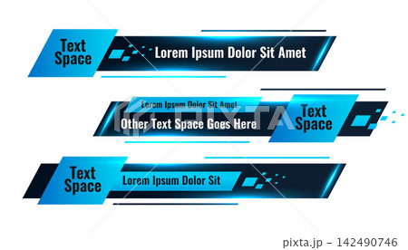 abstract blue geometric lower third template design abstract blue geometric lower third template design 142490746