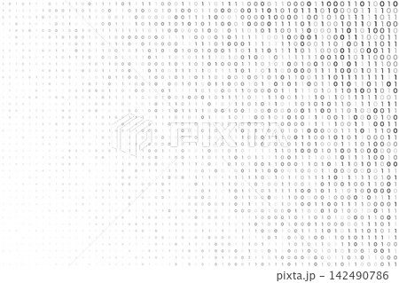 digital white background with binary code numbers 142490786