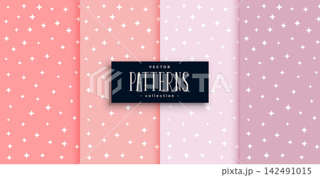 sparkling star cute patterns set in four shades 142491015