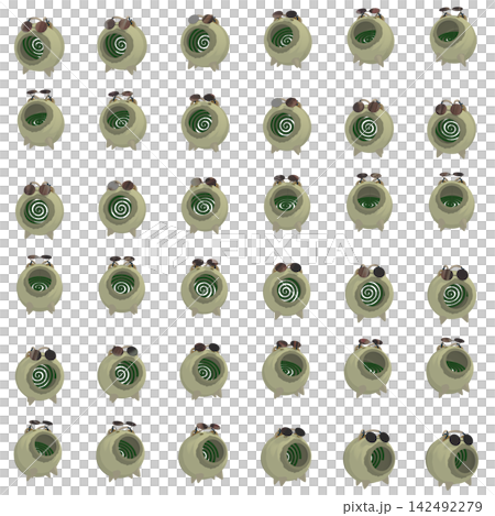A sprite sheet for "[Pig Mosquito Repellent with Sunglasses]". Tested and confirmed to work in Unity (see comments for details). 142492279