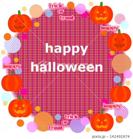 ハッピーハロウィーン happy halloween フレーム ジャック・オー・ランタン かぼちゃ ハッピーハロウィーン happy halloween フレーム ジャック・オー・ランタン かぼちゃ 142492674