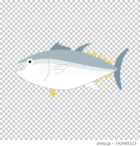A blue tuna with no outline and fresh sea fish. A blue tuna with no outline and fresh sea fish. 142495123