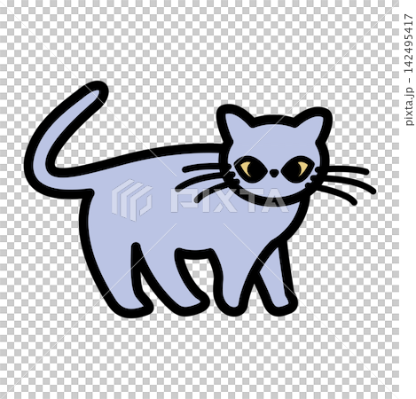 Illustration of a walking cat Illustration of a walking cat 142495417