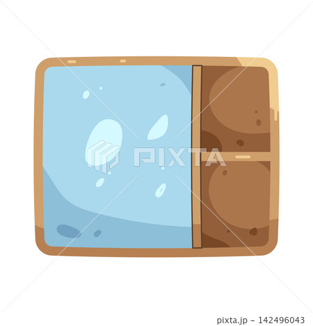 Illustration of wall mirror Illustration of wall mirror 142496043