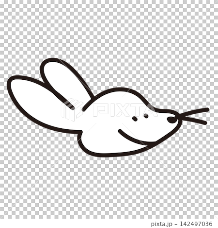 Simple rabbit character illustration Simple rabbit character illustration 142497036