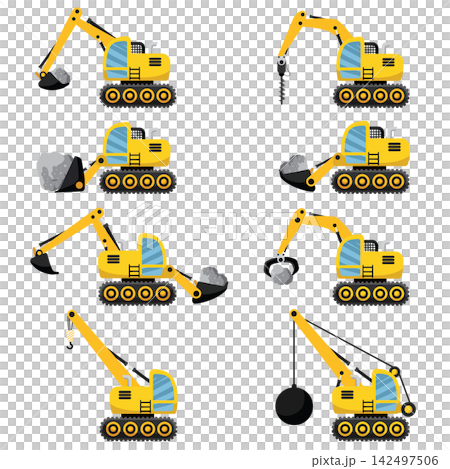 vector illustration of construction and crane icon 142497506