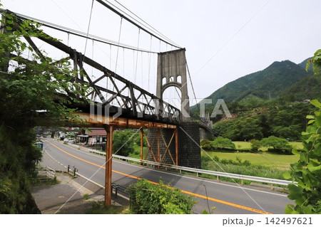 長野　南木曽　国の重要文化財桃介橋 142497621