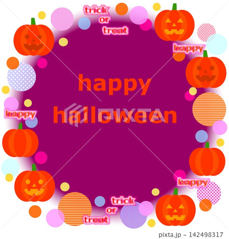 ハッピーハロウィーン happy halloween フレーム ジャック・オー・ランタン かぼちゃ ハッピーハロウィーン happy halloween フレーム ジャック・オー・ランタン かぼちゃ 142498317