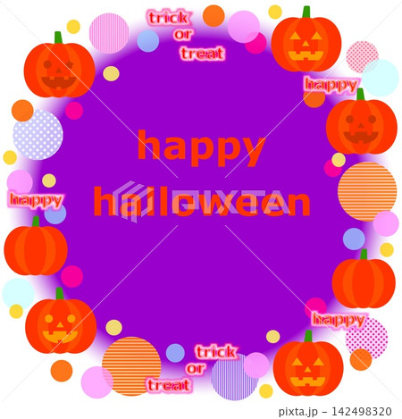 ハッピーハロウィーン happy halloween フレーム ジャック・オー・ランタン かぼちゃ ハッピーハロウィーン happy halloween フレーム ジャック・オー・ランタン かぼちゃ 142498320